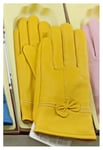 WSGYX Les Femmes Véritable Gants en Cuir De Luxe Chaud d'hiver Filles Jaune Gant De Conduite Chaud Dames Gant (Color : Orange, Gloves Size : One Size)