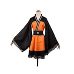 Anime Lolita Klänning Cosplay Kostym Set - Akatsuki Kimono Maid Outfit Uchiha Sasuke Stil XXXL