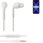 Earphones pour Huawei Honor 9x Global in ear headset stereo blanc
