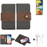 wallet case for Samsung Galaxy A51 5G + earphones bookstyle cover pouch