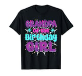 Grandpa Of The Birthday Girl Spider Web Family Party Decor T-Shirt