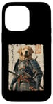 Coque pour iPhone 14 Pro Max Samurai Dog Warrior Japanese Ukiyo-e Œuvre d'art Chien Samouraï