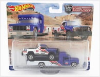 MATTEL HOT WHEELS HKF38-FLF56 Dodge - Retro Rig Camion Voiture Transporter With