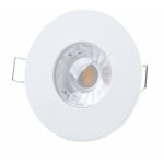 Spot encastrable led plafonnier lampe de salle de bain spot encastrable plafonnier led, blanc rond, IP44, led 4,5 w 320 lm blanc chaud, d 8 cm