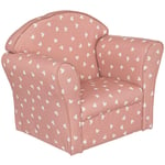 Atmosphera Créateur D'intérieur - Fauteuil pour enfant classic, motif de cœurs, rose poudré