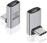 90 Degree USB C Adapter (2 Pack) USB C mâle Femelle-Transfert de données 40Gbps, 240W Charging,8K Video Compatible for Thunderbolt 4/3, Switch, MacBook, Tablet, et Autres appareils de Type C.[G1510]