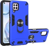 Nova 6 Se Étuiultra Mince Hybride Double Action Militaire Anti Grand Support Rotatif Antichoc Housse De Protection Mobile Pour Huawei Nova 6 Se 6.4"" Bleu Foncé