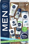 NIVEA MEN Feel Fully Sensitive Skincare Collection Bumper Gift Pack with Shower