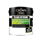 Crown Clean Extreme Scrubbable Matt Emulsion Paint 2.5l Stain Resistant, White