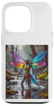 Coque pour iPhone 13 Pro monstre en colère moitié homme moitié dragon fly horreur scène effrayante