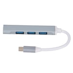 Hub USB C 4 en 1, Station d'accueil USB Portable, l&eacute;g&egrave;re, haute vitesse, pour clavier, imprimante, t&eacute;l&eacute;phone Portable, tablette, gris