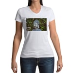 T-Shirt Femme Col V Bouddha De Bronze Style Chinois