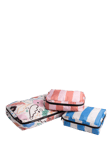 Caroline Gardner Floral & Stripe Packing Cubes, Pack of 3, Multi