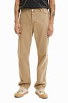 Desigual Men's Denim_REX 6011 Camel Jeans, Brown, 34, Brown