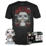 Funko Pop! & Tee: Star Wars - Holiday Stormtrooper - Métallique - Extra Large - (XL) - T-Shirt - Vêtements avec Une Figurine en Vinyle à Collectionner - Idée de Cadeau pour Les Adultes Les Hommes