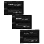 EXTENSILO 3x Batteries compatible avec Minolta Dimage A1, A2 appareil photo, reflex numérique (1900mAh, 7,4V, Li-ion)