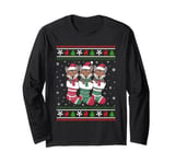 Ugly Xmas Sweater Coyote In Christmas Socks Long Sleeve T-Shirt