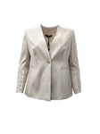 Marina Rinaldi Women's Beige Carezza Button Closure Blazer Size 12W/21 NWT