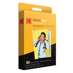 Kodak 2"x3" Premium Zink Photo Paper (50 Sheets) Compatible with Kodak Smile, Kodak Step, PRINTOMATIC