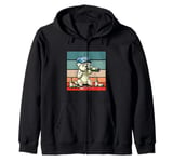 Dog hat bottles drinking cartoon inebriated humorous comical Zip Hoodie