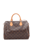 Pre-loved Louis Vuitton 1997 Monogram Speedy 30 Canvas and Leather Grab Bag, Brown