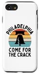Coque pour iPhone SE (2020) / 7 / 8 Funny Philadelphia - Come For The Crack - Liberty Bell Humour