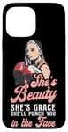 iPhone 13 Pro Max Boxing Girl Vintage She'S Beauty She'S Grace She'Ll Punch Case