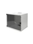 DIGITUS DN-19 09-U-S-1 9U Wall Mounting Cabinet SOHO (Flat Pack) 460x540x400 mm Glass Door Grey