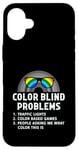 Coque pour iPhone 16 Plus Color Blind Problems Lunettes de test de cécité Arc-en-ciel