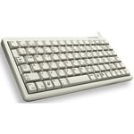 CHERRY Compact Keyboard G84-4100, disposition allemande, clavier QWERTZ, clavier filaire, design compact, mécanique ML, gris clair