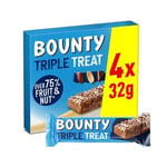 Bounty Triple Treat Fruit & Nut Chocolate Bars, Healthy Snacks 4 X 32G