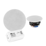 Power Dynamics Bluetooth Ceiling Speakers and Amplifier System Kitchen Bathroom Home Audio FCS5