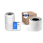 LEVOIT Smart Wifi Air Purifier for Home Bedroom 100m², CADR 240m³/h, HEPA Filter & Core 300 Air Purifier Replacement Filter, 3-in-1 True HEPA, High-Efficiency Activated Carbon