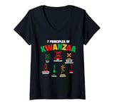 Womens 7 Principles Of Kwanzaa - African American Heritage Festival V-Neck T-Shirt