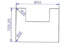 GULVPLATE JØTUL 725X894 GLASS