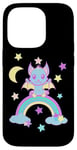 Coque pour iPhone 14 Pro Chauve-souris pour Halloween - Arc-en-ciel - Pour enfant