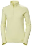 Helly Hansen W Verglas Fermeture Éclair 1/2 Pull, Jaune délavé 33, XL Femme