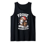 Merry Christmas British Long Hair Cat Frohe Weihnachten Tank Top