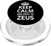 Costume de Zeus / Inscription amusante « Keep Calm And Pray To Zeus » PopSockets PopGrip pour MagSafe