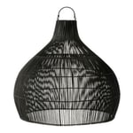 Abat-Jour Poire en Rotin "Lyna" 80cm Noir