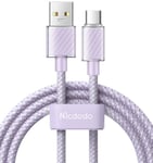 Mcdodo Dichromatic USB-A til USB-C-kabel - Lilla/1,2 meter