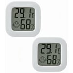 Thermomètre Hygrometre Interieur, 2PCS Mini Thermomètre Hygromètre Intérieur Digital à Haute Précisio,Thermomètre Précis et Hygromètre pour La