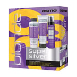 Osmo Super Silver No Yellow Blonde Shampoo Mask & Styling - Gift Pack