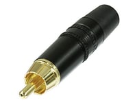 Rean Av Nys373-0 Rca Connector Connector, Straight Pole Count: 2 Black 1 Pc