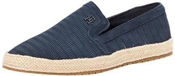 Tommy Hilfiger Espadrilles Homme Classic Suede Chaussures en Toile, Bleu (Desert Sky), 42