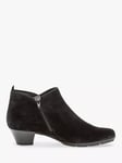 Gabor Trudy Suede Ankle Boots, Black