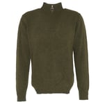 Barbour Men's Essential Lambswool Half Zip Knitted Jumper Seaweed, XL