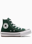 Converse Kids Seasonal Color Chuck Taylor All Star Eva Lift Trainers, Green, Size 10 Younger