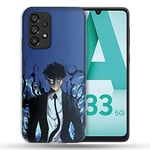 Coque pour Samsung Galaxy A33 5G Manga Solo Leveling Sung Bleu