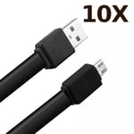 10X SHORT MICRO USB LEAD CABLE 16CM CHARGER BLACKBERRY NOKIA HTC SONY SAMSUNG